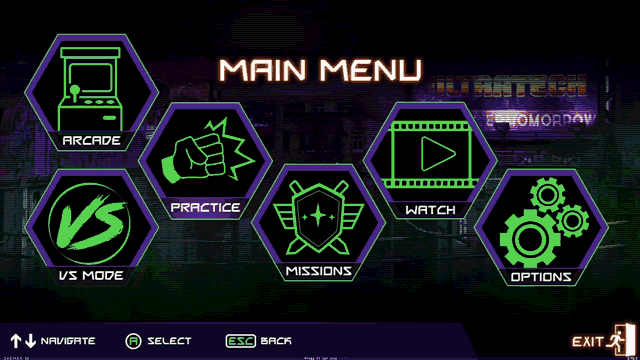 Astral Heat Main Menu