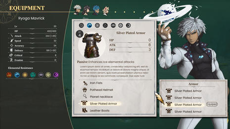 Project Liberation Equipment Menu