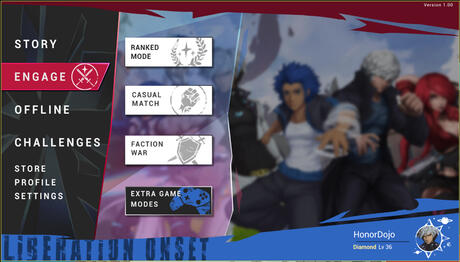 Liberation Versus Main Menu